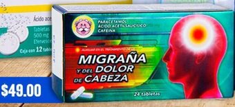 Farmacias Similares Migraña y del Dolor de Cabeza 24 Tabletas oferta