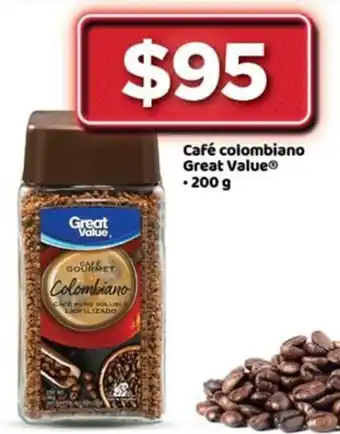 Bodega Aurrerá Café Colombiano Great Value 200g oferta