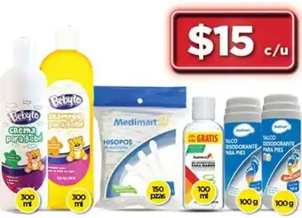 Bodega Aurrerá Bebyto Crema, Bebyto Shampoo, Medimart oferta