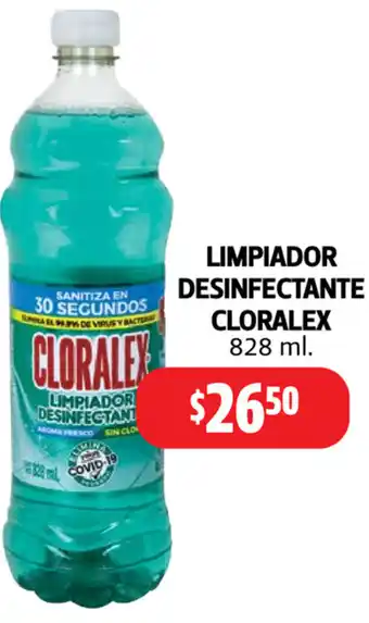 Farmacias Guadalajara Limpiador Desinfectante Cloralex 828ml oferta