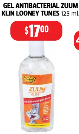 Farmacias Guadalajara Gel Antibacterial Zuum Klin Looney Tunes 125ml oferta