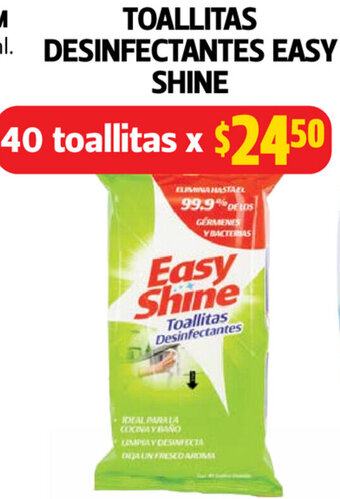Farmacias Guadalajara Toallitas Desinfectantes Easy Shine oferta