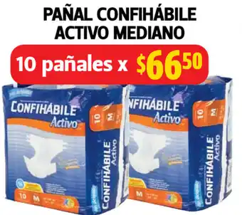 Farmacias Guadalajara Pañal Confihàbile Activo Mediano oferta