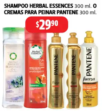 Farmacias Guadalajara Shampoo Herbal Essences 300ml O Cremas Para peinar Pantene 300ml oferta