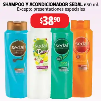 Farmacias Guadalajara Shampoo Y Acondicionador Sedal 650ml oferta