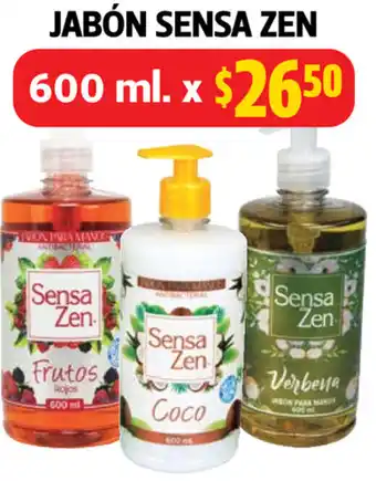 Farmacias Guadalajara Jabón Sensa Zen 600ml oferta