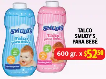 Farmacias Guadalajara Talco Smudy's Para Bebe 600gr. oferta