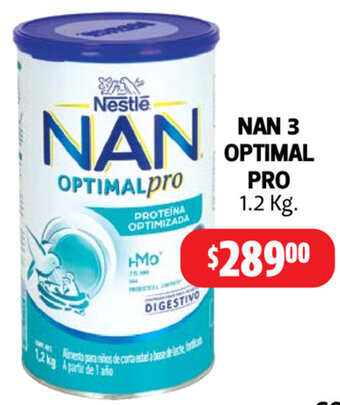 Farmacias Guadalajara NAN 3 Optimal Pro 1.2 kg oferta
