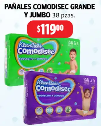 Farmacias Guadalajara Pañales Comodisec Grande Y Jumbo 38 pzas. oferta
