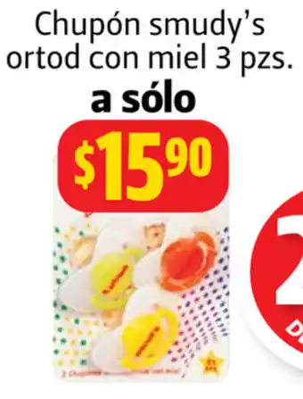 Farmacias Guadalajara Chupón Smudy's Ortod Con Miel oferta