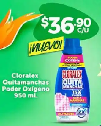 Farmacias Guadalajara Cloralex Quitamanchas Poder Oxigeno 950 ml oferta