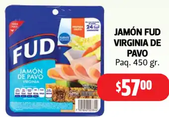 Farmacias Guadalajara Jamón Fud Virginia De Pavo 450gr. oferta