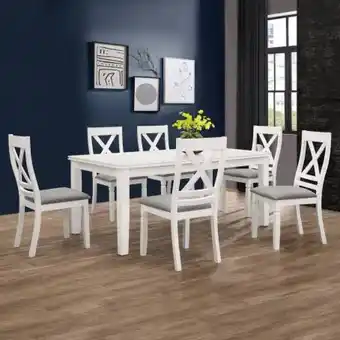 Comedor member's mark blanco de 7 pzas