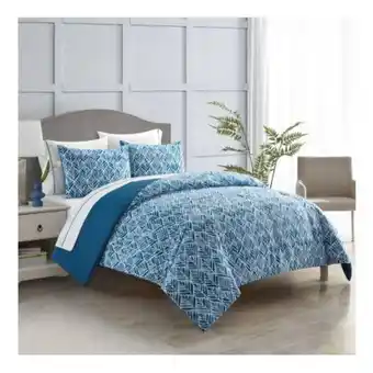 Sam's Club Set de edredón member's mark matrimonial azul marino con 7 pzas oferta