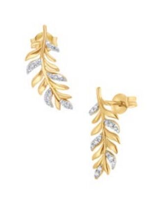 Joyerías Bizzarro Aretes de oro amarillo 14k con zirconias oferta