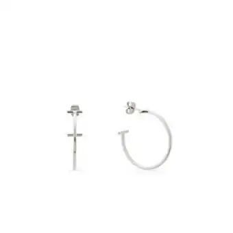 Cristian Lay Aretes aro fino plateado oferta