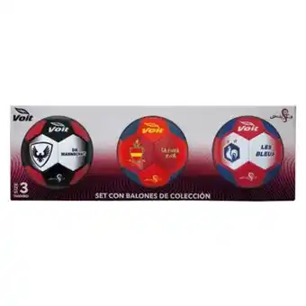 Balón de futbol voit pack europa 3 pzas