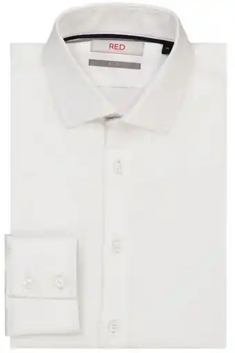 Robert's Camisa vestir robert's red "bamboo" color blanco, slim fit oferta