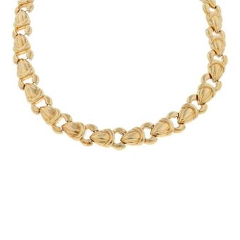 Nacional Monte de Piedad Gargantilla eslabón articulado en oro amarillo 14 kilates. oferta