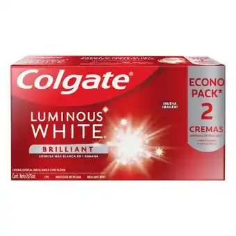 Crema dental 2 pack luminous white 75 mililit