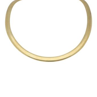 Nacional Monte de Piedad Gargantilla eslabón planchado en oro amarillo 14 kilates. oferta