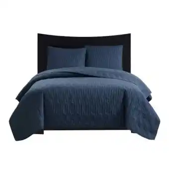 Sam's Club Set de colcha member's mark king size azul con 3 pzas oferta
