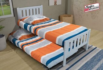 Muebles Troncoso Cama individual cherokee ii gris oferta