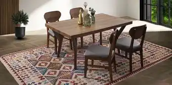 Muebles Dico Comedor oleg nogal 4 sillas oferta