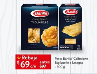 Walmart Pasta barilla 500g oferta