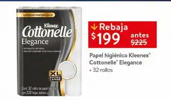 Walmart Papel higiénico cottonelle elegance oferta