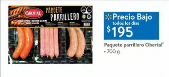 Walmart Paquete parrillero obertal 700g oferta