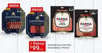 Variedad de carnes frías zwanenberg o parma