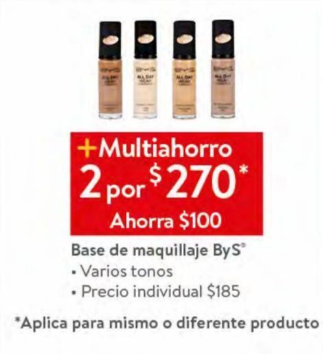 Base de maquillaje bys oferta en Walmart Base de maquillaje bys oferta en Walmart