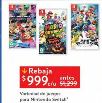 Walmart Juegos para nintendo switch oferta