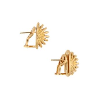 Nacional Monte de Piedad Aretes calados en oro amarillo 18 kilates. oferta