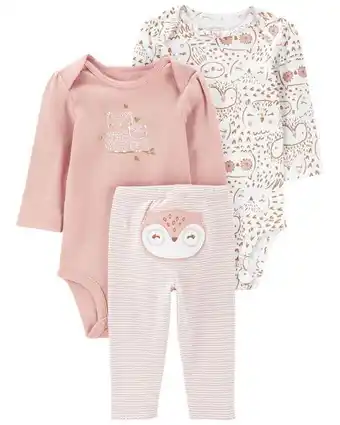 Carter's Conjunto de pañalero y pants de búho carter's oferta