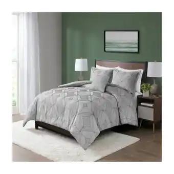 Sam's Club Set de edredón regency heights king size 4 pzas gris oferta