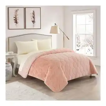 Sam's Club Set de colcha member's mark matrimonial/queen rosa con 5 pzas oferta