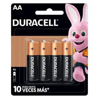 Pila duracell alcalina aa con 4
