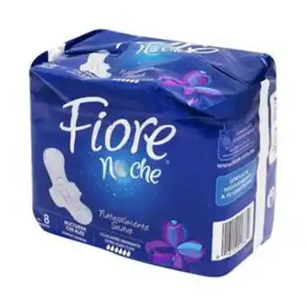 Toallas femeninas fiore c/a nocturna 8 unidades