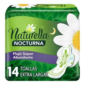 Sanborns Toallas femeninas naturella toalla fem noche c/alas 14pz c/16 oferta