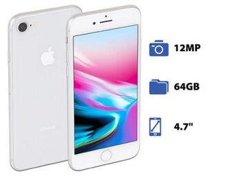 Smartphone apple iphone 8: procesador chip apple a11 bionic neural engine, almacenamiento de 64gb, pantalla retina de 4.7