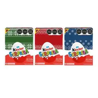 Sam's Club Huevito de chocolate kinder sorpresa navidad varios modelos 12 pzas de 20 g c/u oferta