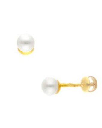 Joyerías Bizzarro Broqueles mini oro con perla 14k oferta