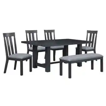Sam's Club Comedor member's mark gris con banca 6 pzas oferta