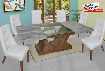 Muebles Troncoso Antecomedor monaco gr - sillas monaco silver pt. tabaco oferta