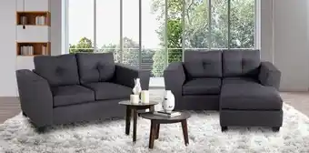 Muebles Dico Sala louis gris oxford 2 piezas oferta