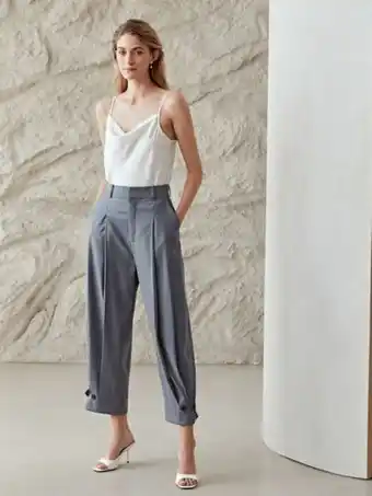 SHEIN Motf premium pantalones cónicos viscosa oferta