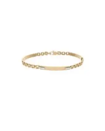 Joyerías Bizzarro Pulsera para caballero con oro amarillo y blanco oferta