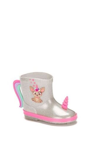 Bota de lluvia plata 3081327